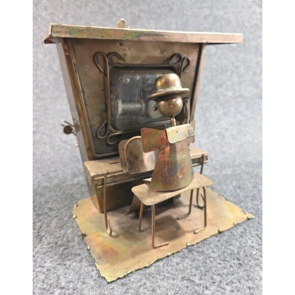 Steam Punk Copper/Tin Music Box Man Play Piano "The Sting" Unique Piece - Picture 1 of 10